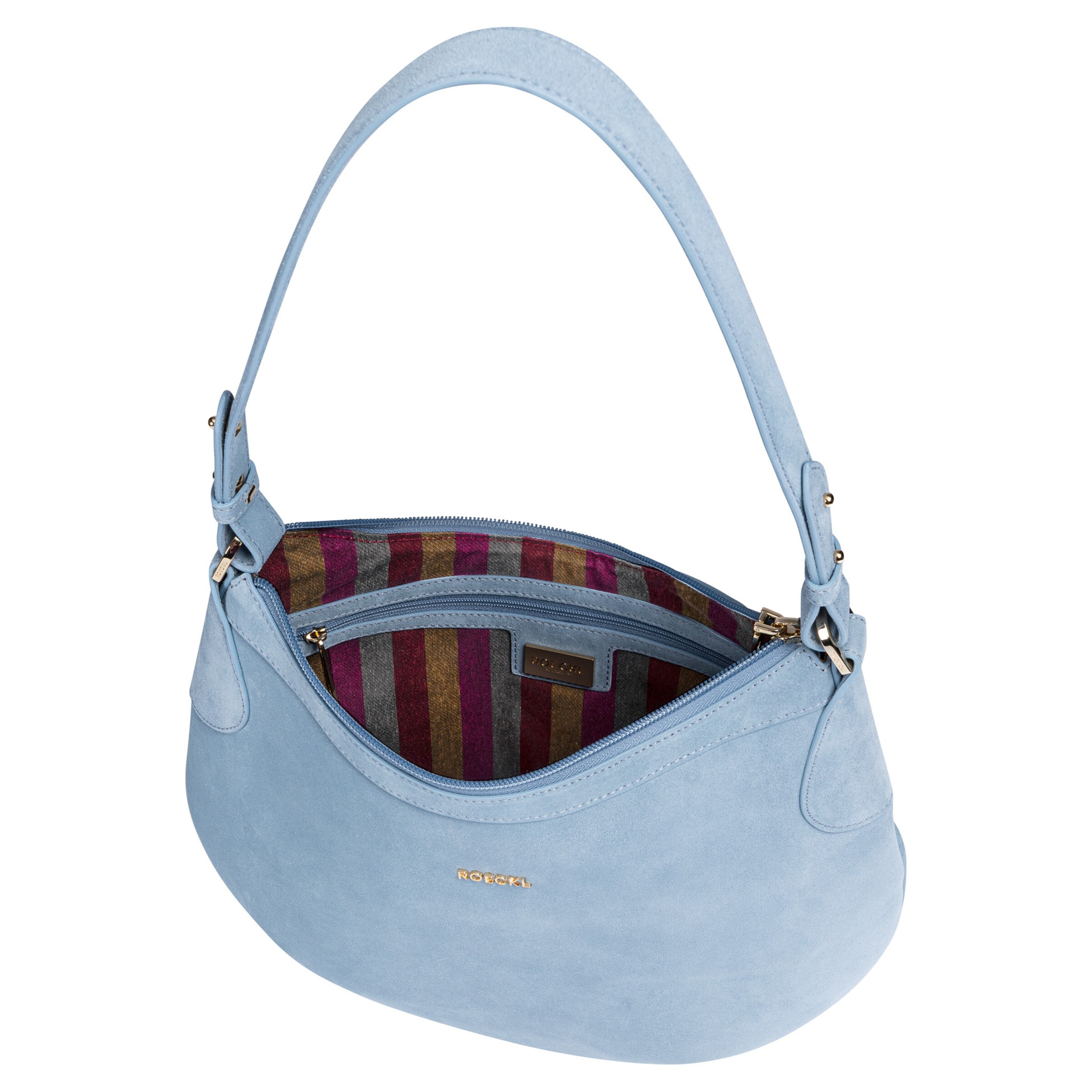Roeckl Schoudertas 'LIBERTY SCHULTERTASCHE NUBUK SMALL' in Blauw