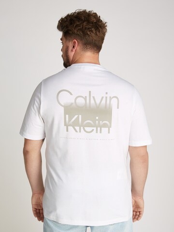 T-Shirt Calvin Klein Big & Tall en blanc