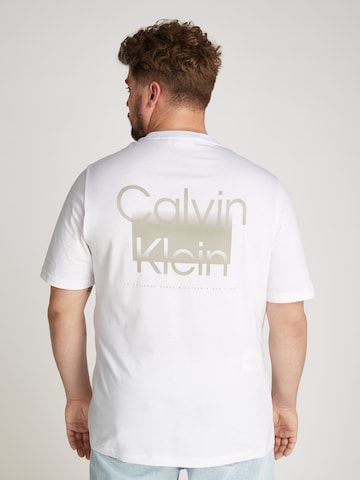 Calvin Klein Big & Tall Μπλουζάκι σε λευκό