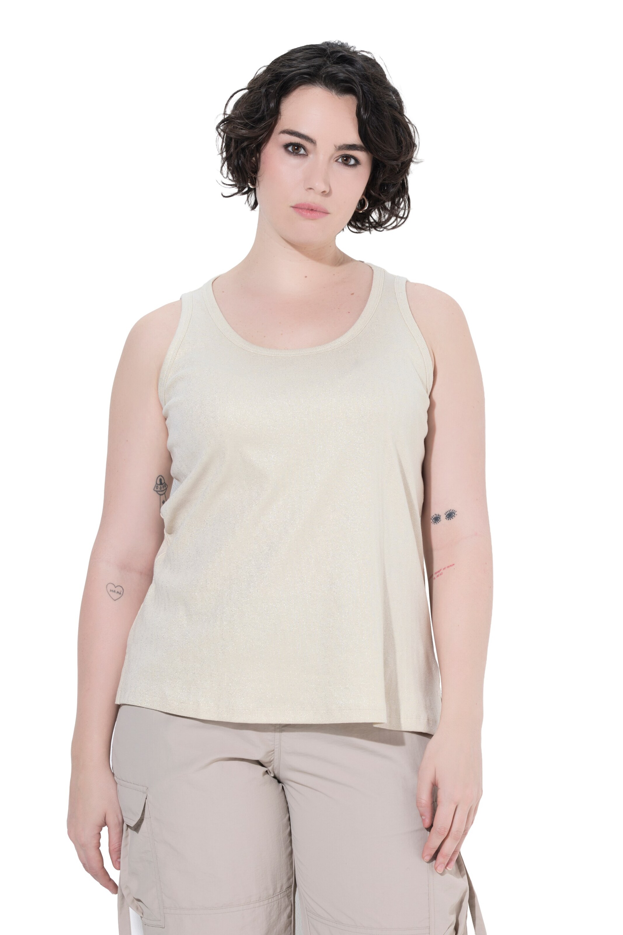 Ulla Popken Top in Beige: Vorderseite