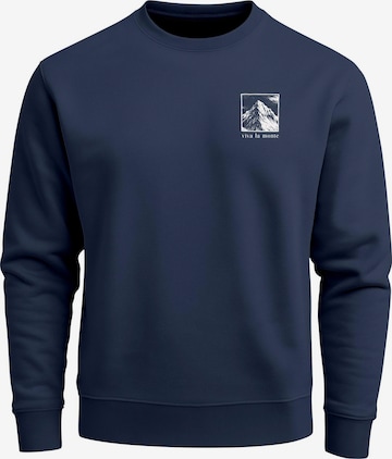 Neverless Sweatshirt 'viva la monte' in Blau: Vorderseite