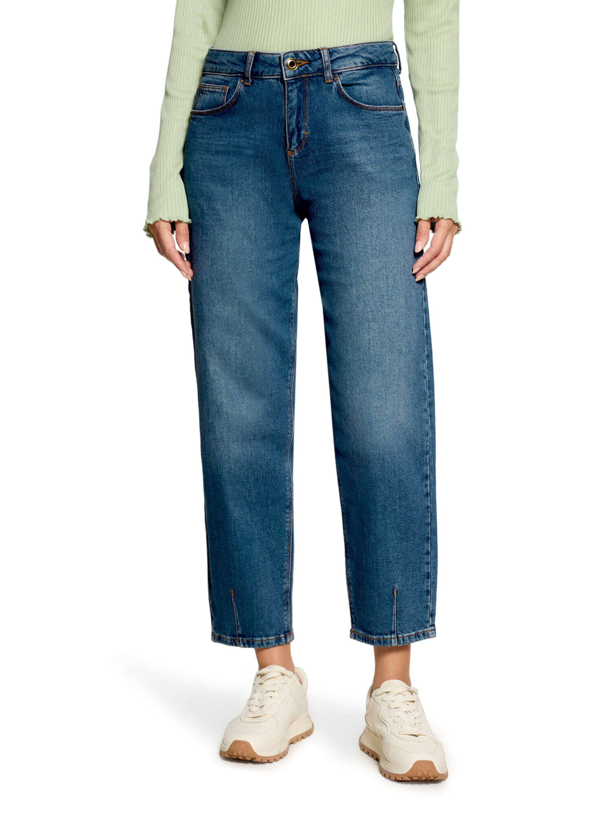 Cartoon Flared Jeans in Blau: Vorderseite