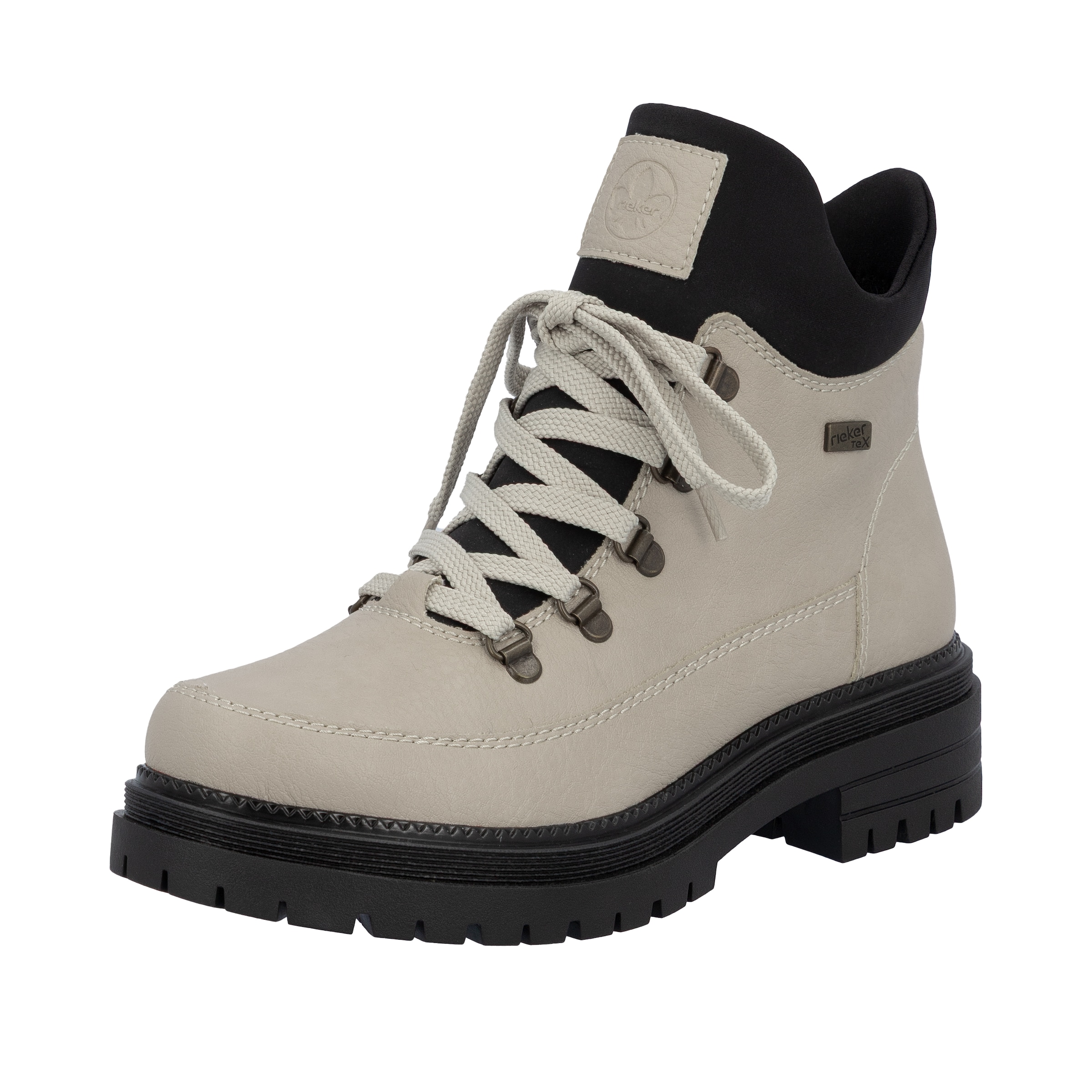 Rieker Schnürstiefelette in Beige: Vorderseite