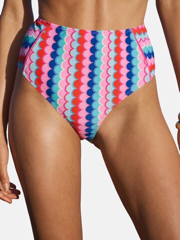 Pantaloncini per bikini di love & roses in rosa: frontale