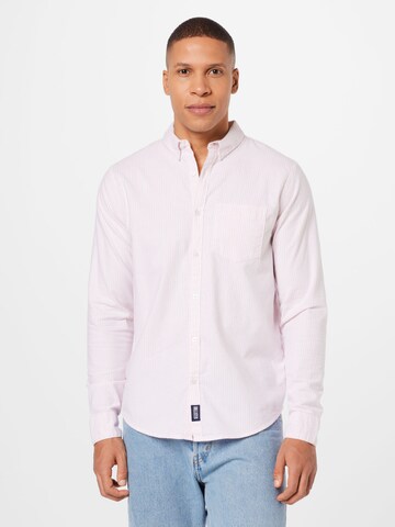 HOLLISTER Regular fit Button Up Shirt in Pink: front