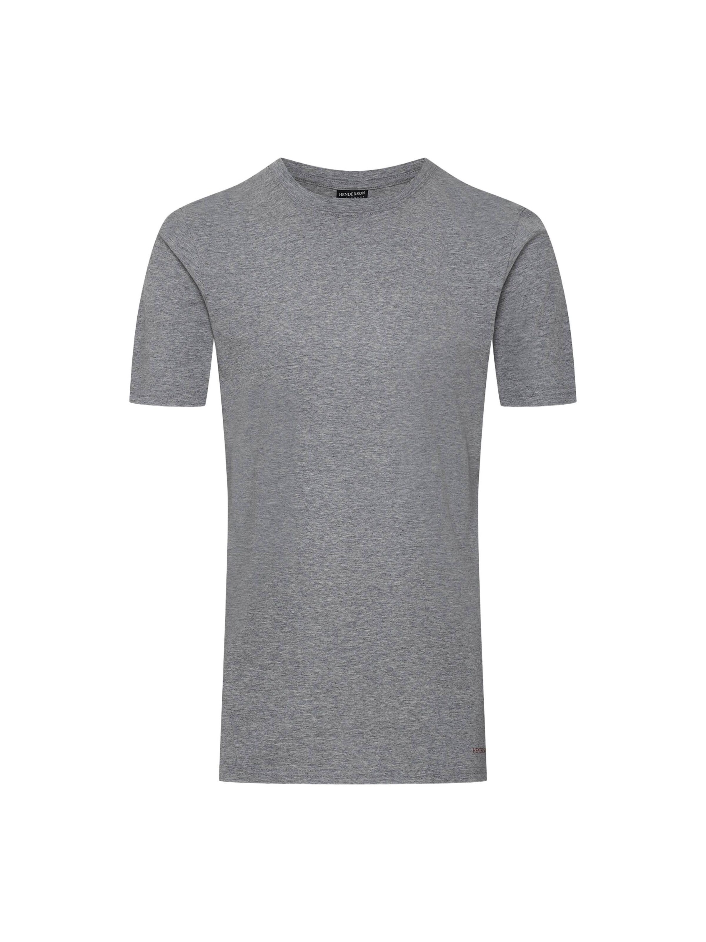 Henderson Shirt 'Elastisches Baumwoll-T-Shirt mit Rundhals, Bosco L' in Grijs: voorkant