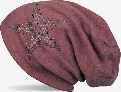 styleBREAKER Mütze 'Beanie Mütze mit Strass Nieten Stern' in 54-64 in bordeaux, Produktansicht