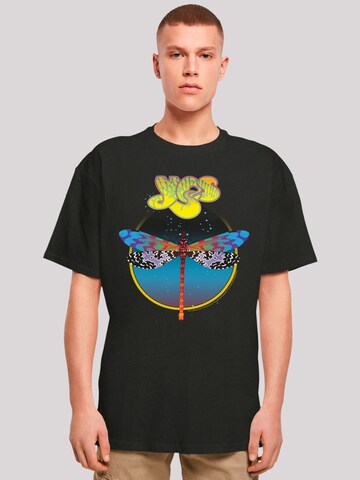 F4NT4STIC Shirt 'Yes Dragonfly Tour V1' in Zwart: voorkant