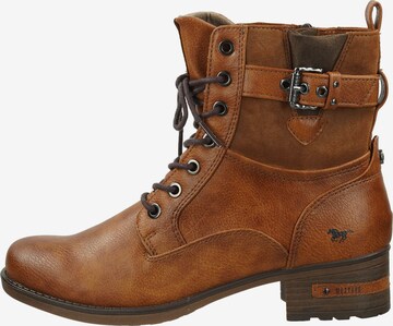 MUSTANG Lace-up bootie in Brown