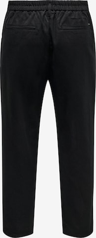 Only & Sons - regular Pantalón plisado 'Dew Pax' en negro