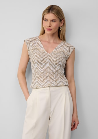 s.Oliver BLACK LABEL T-Shirt in Beige: Vorderseite