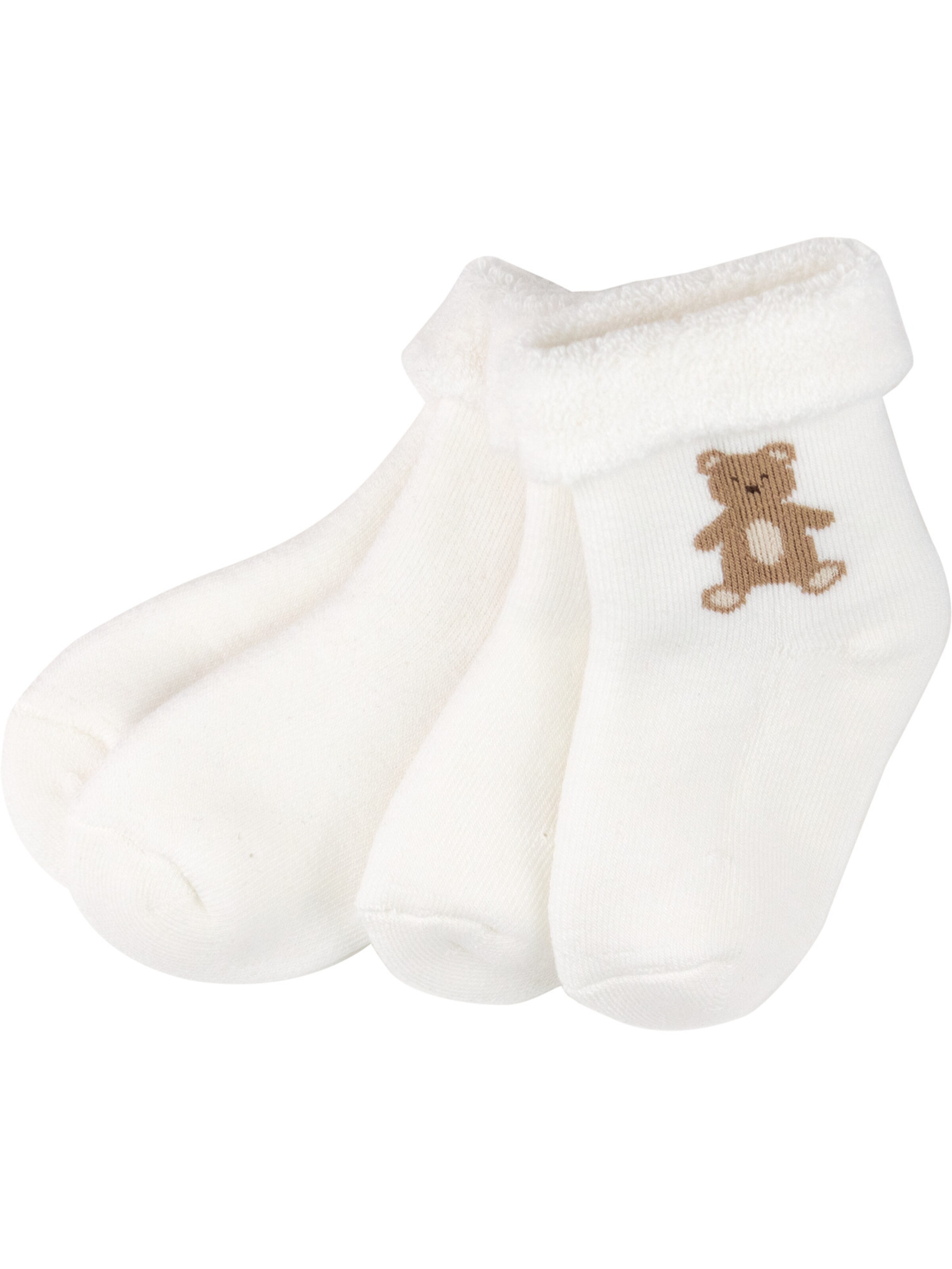 Villervalla Socks 'Teddy' in White: front