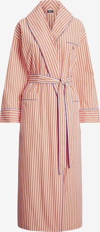 Peignoir court ' Shirting Stripes ' Polo Ralph Lauren en orange : devant
