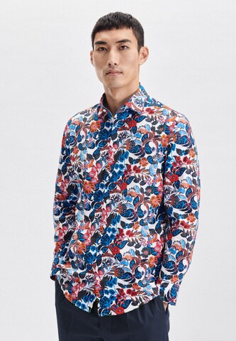 SEIDENSTICKER Slim fit Button Up Shirt 'SMART ESSENTIALS' in Mixed colors: front