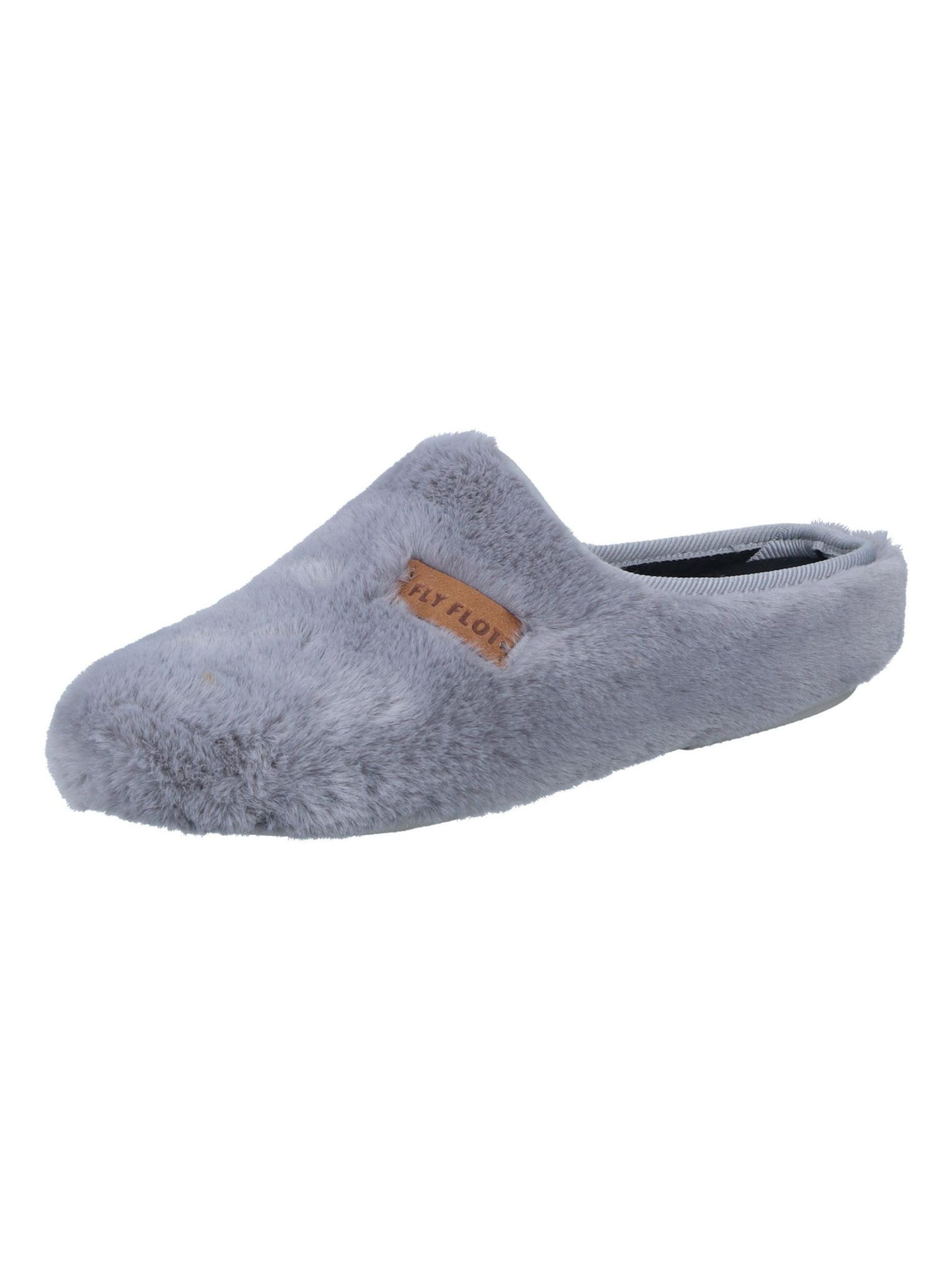 FLY FLOT Slippers in Grey: front