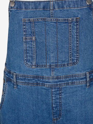 Zizzi Regular Tuinbroek jeans 'JEVLIA' in Blauw