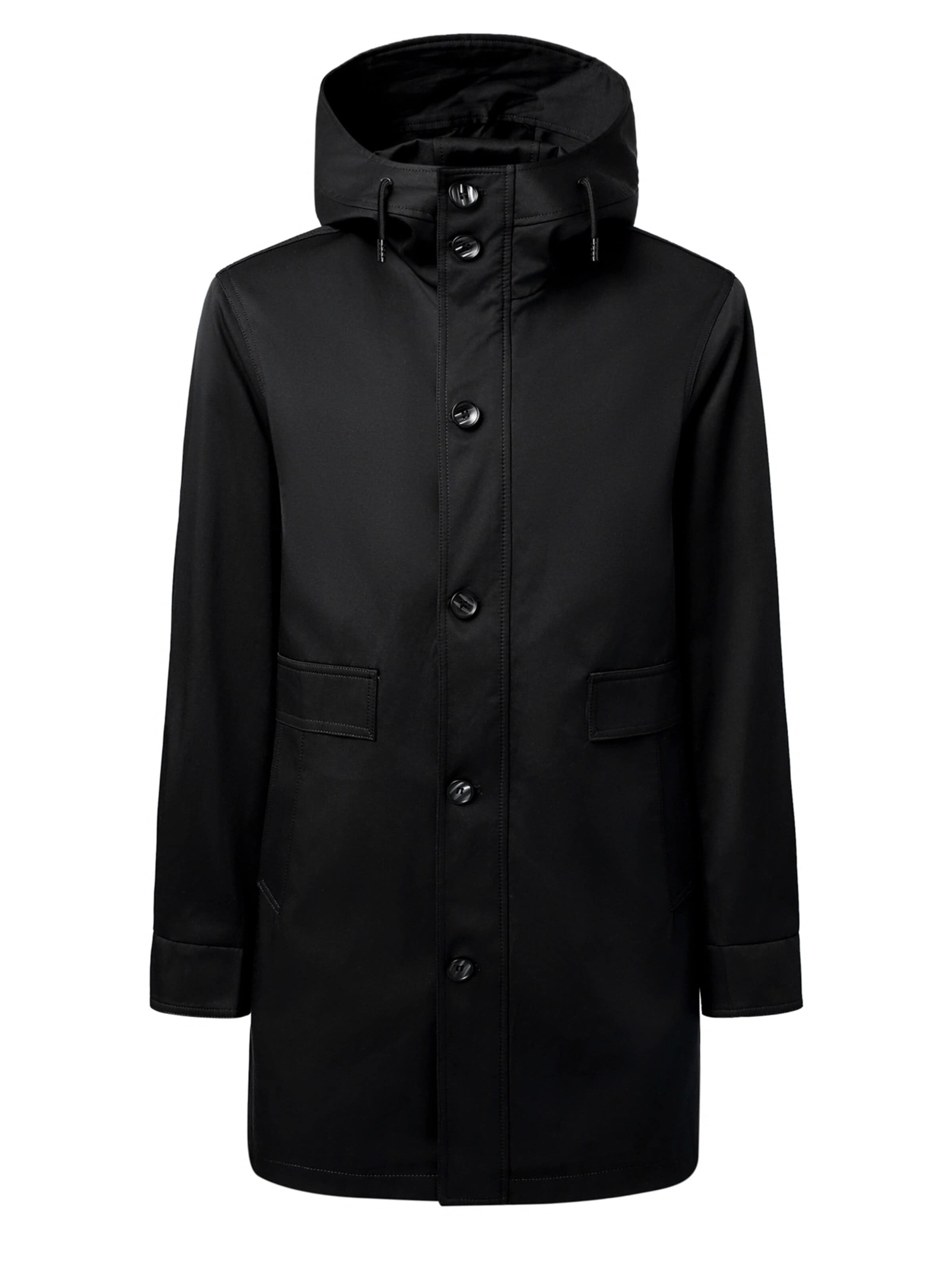 ALLTHEMEN Between-Seasons Coat 'Dämmerung' in S in Black, Item view