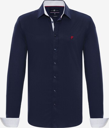 DENIM CULTURE Regular fit Overhemd 'Phil' in Blauw: voorkant