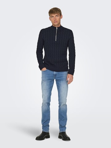 Only & Sons Свитер 'ONSKicker' в Синий