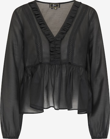 faina Blouse in Zwart: voorkant