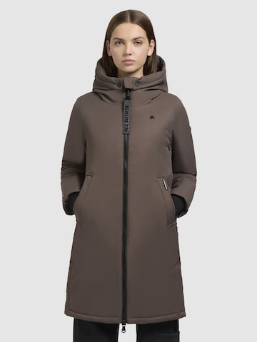 Manteau d’hiver 'Yaak3' khujo en marron : devant
