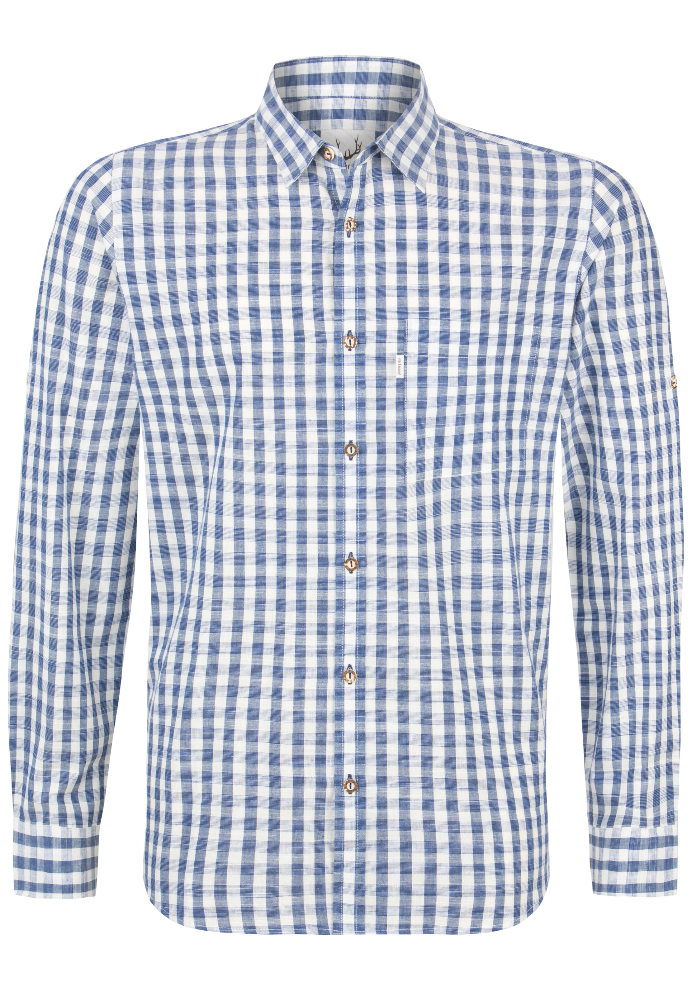 STOCKERPOINT Trachtenhemd 'Marco' in Blau: Vorderseite