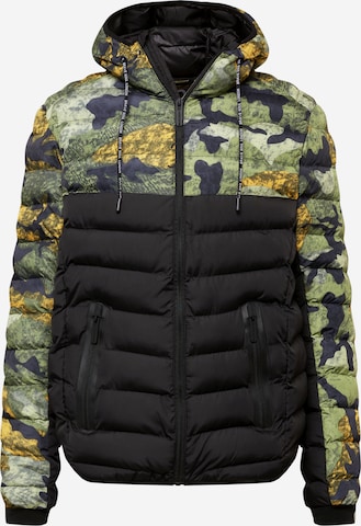 BRAVE SOUL Winter Jacket 'Cyiber' in Green: front