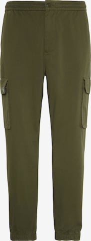 Pantalon cargo Calvin Klein Jeans en vert : devant