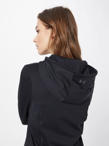 UNDER ARMOUR Athletic Zip-Up Hoodie 'Meridian' in Black