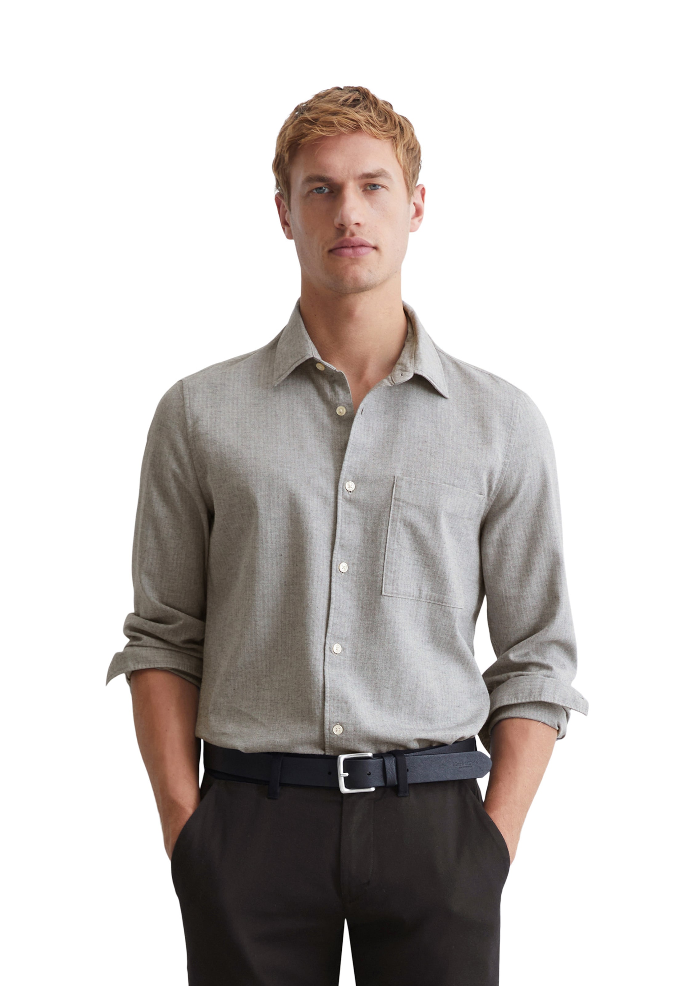 Marc O'Polo Klasický střih Košile – šedá: přední strana