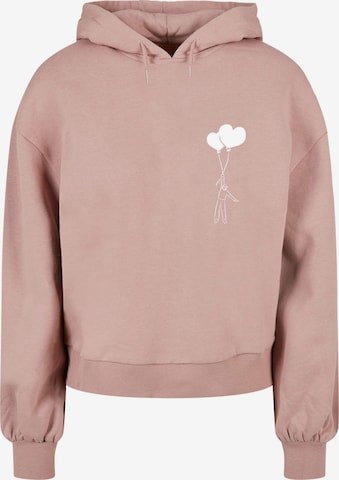 Merchcode Sweatshirt 'Love In The Air' in Roze: voorkant