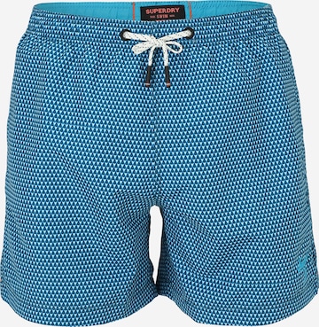 Superdry - Calções de banho em azul: frente