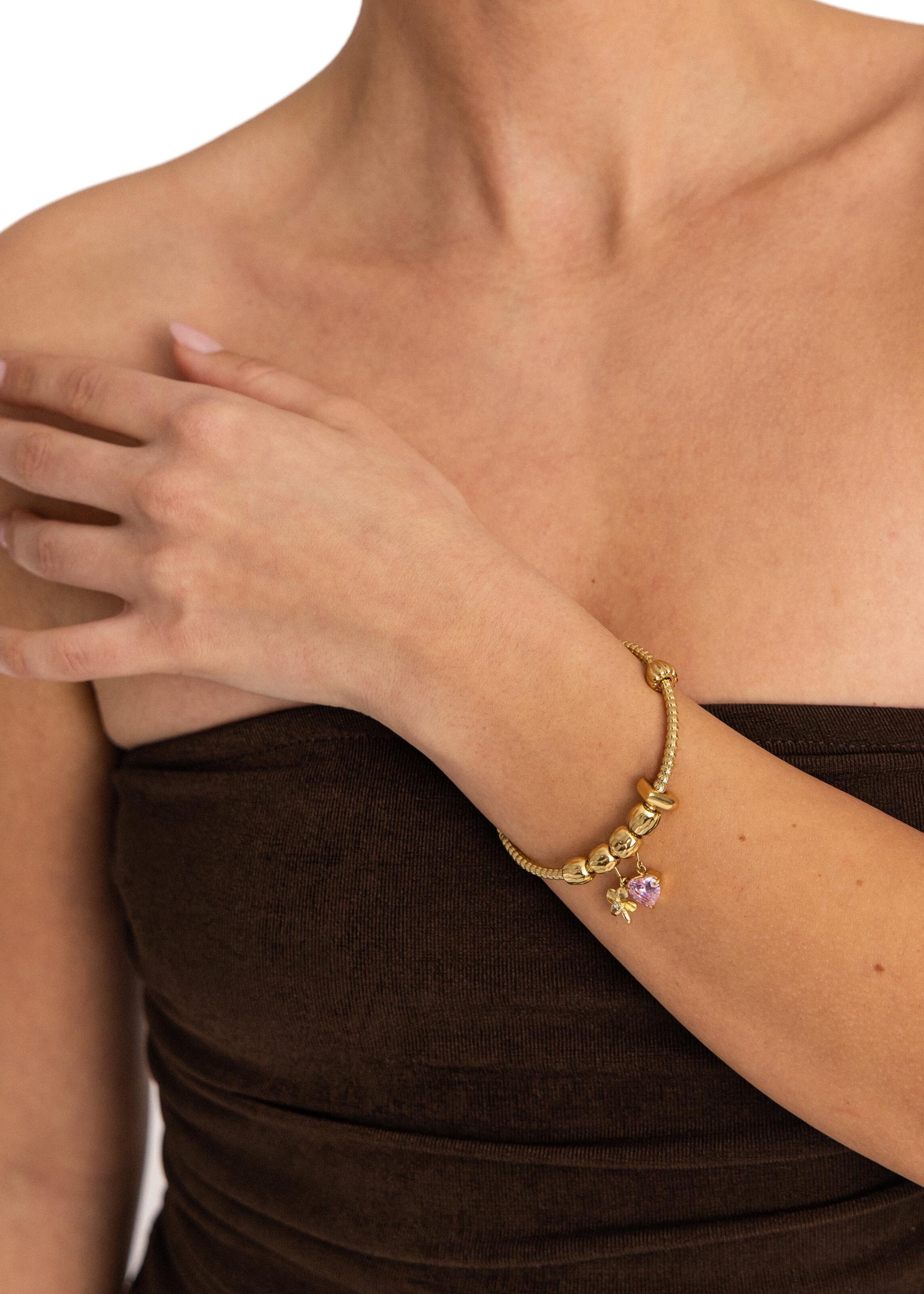 PURELEI - Pulsera 'Lei' en oro: frente