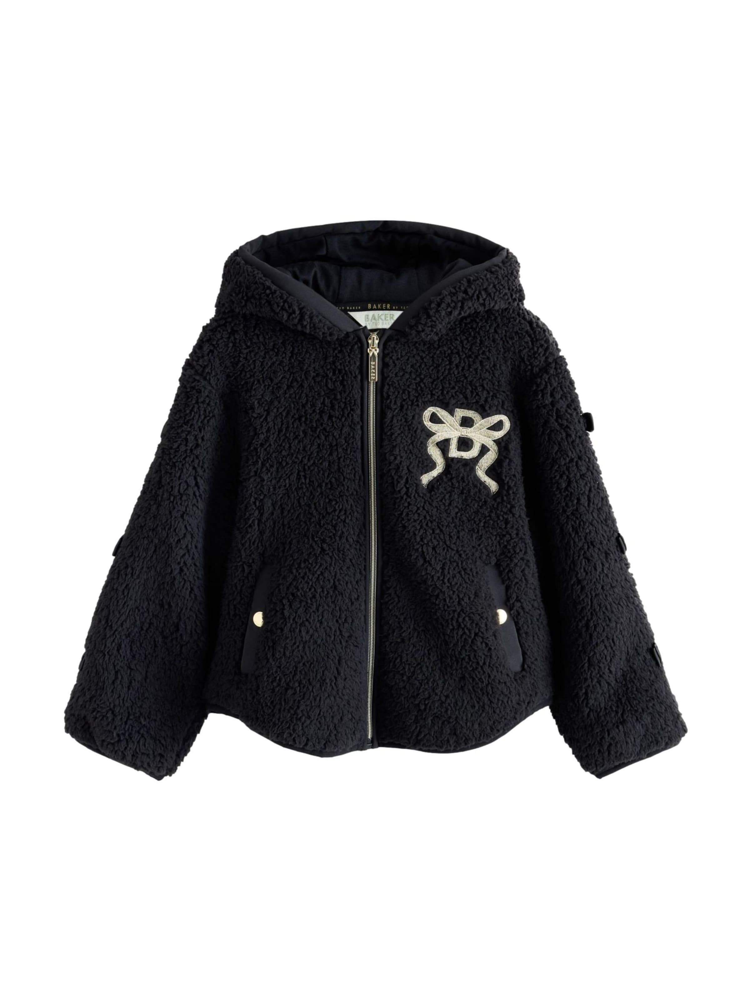 Veste en polaire Baker by Ted Baker en noir : devant