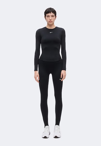 NIKE Skinny Sporthose in Schwarz