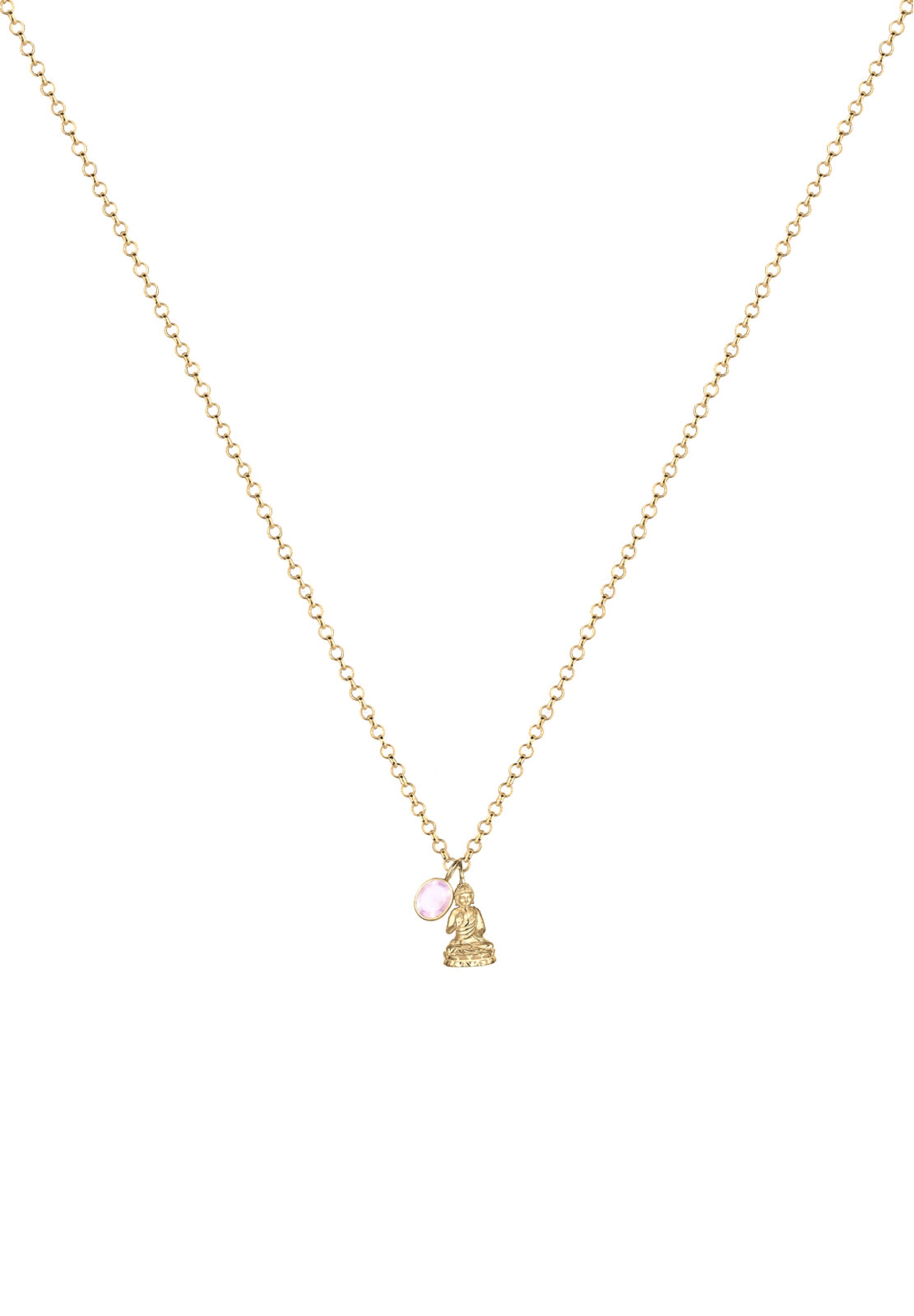 ELLI PREMIUM Kette 'BUDDHA' in Gold