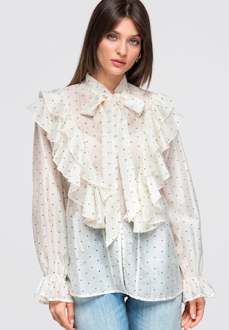 Ombre Bluse in Beige