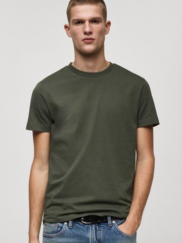 MANGO MAN Shirt 'CHERLO' in Groen: voorkant