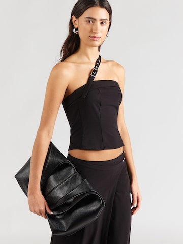 WEEKDAY Top in Zwart: voorkant