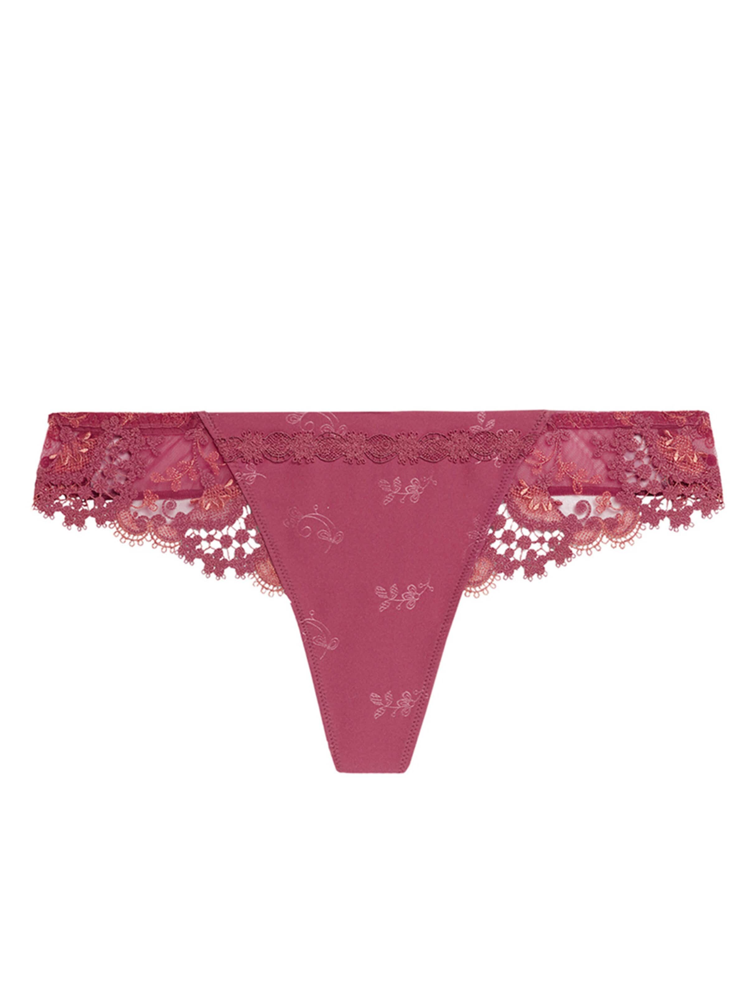Simone Perele Thong 'Wish' in Pink: front