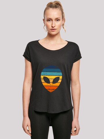 F4NT4STIC Shirt 'Alien Sonnenuntergang Retro' in Zwart: voorkant