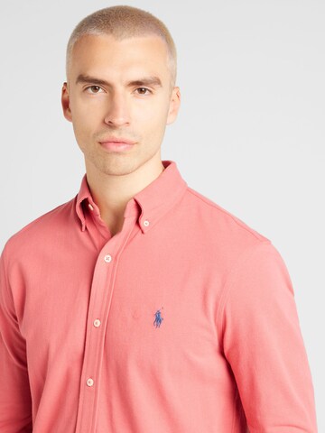 Slim fit Cămașă de la Polo Ralph Lauren pe roșu