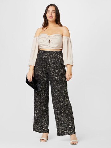 Wide leg Pantaloni 'PELLA' di ONLY Curve in nero