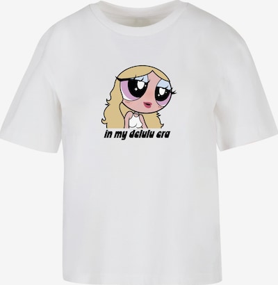 Mister Tee Shirt 'Staying Delulu' in 4XL in nude / chamois / schwarz / weiß, Produktansicht