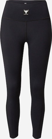 UNDER ARMOURSportske hlače 'Pjt Rock Meridian' - crna boja: prednji dio