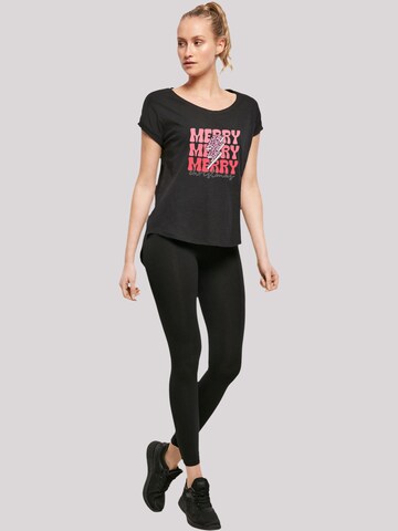 F4NT4STIC Shirt 'Merry Christmas' in Zwart