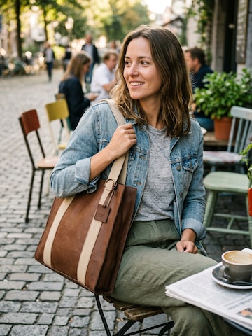 Shopper 'Tobacco Manhattan Collection' di THE DUST COMPANY in marrone