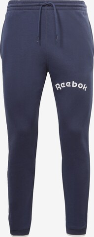 Reebok Zúžený Sportovní kalhoty – modrá: přední strana