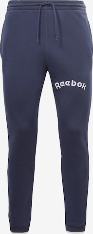 Reebok Tapered Workout Pants in Blue: front