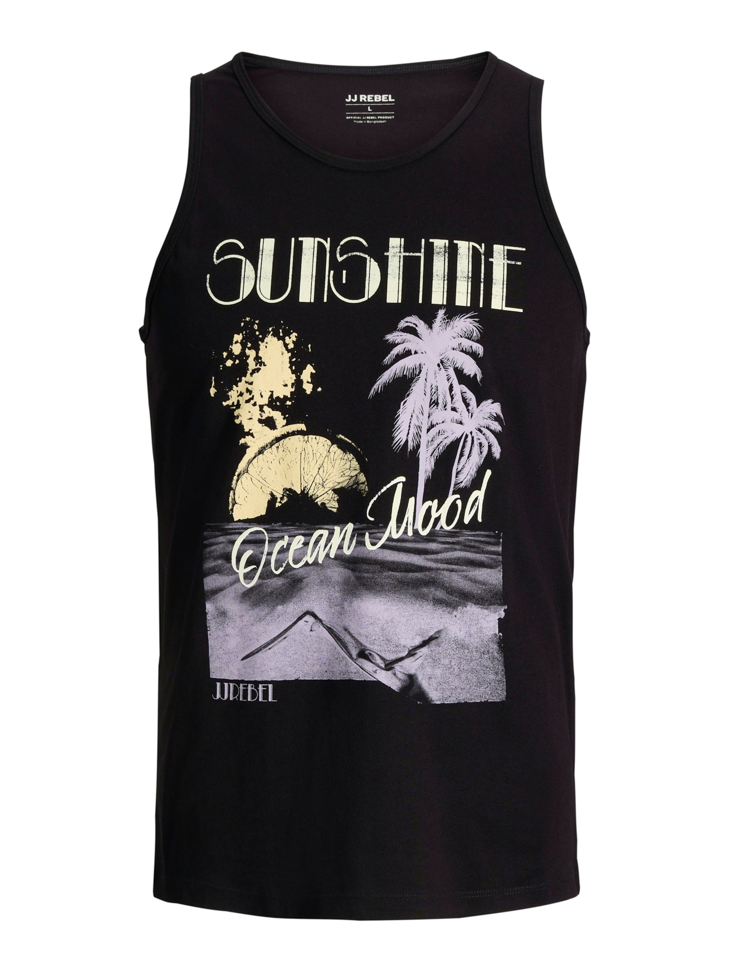 JJ Rebel Majica 'JREBMASON' | črna barva: sprednja stran